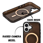 Glossy Transparent Tinted Magsafe Compatible Phone Case for iPhone 16 Plus