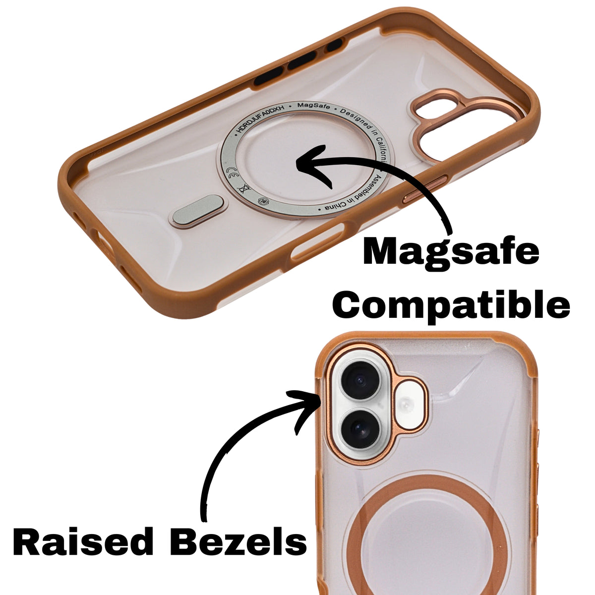 Transparent MagSafe Case with Shockproof Protection for iPhone 16 Plus
