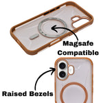 Transparent MagSafe Case with Shockproof Protection for iPhone 16 Plus