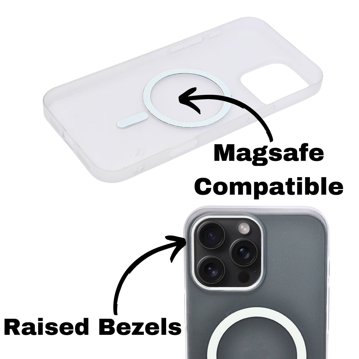Hard Matte Transparent MagSafe Compatible Phone Case for iPhone 16 Pro Max