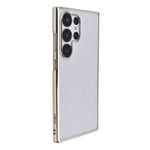 Crystal Clear with Chrome Frame Phone Case for Samsung Galaxy S24 Ultra