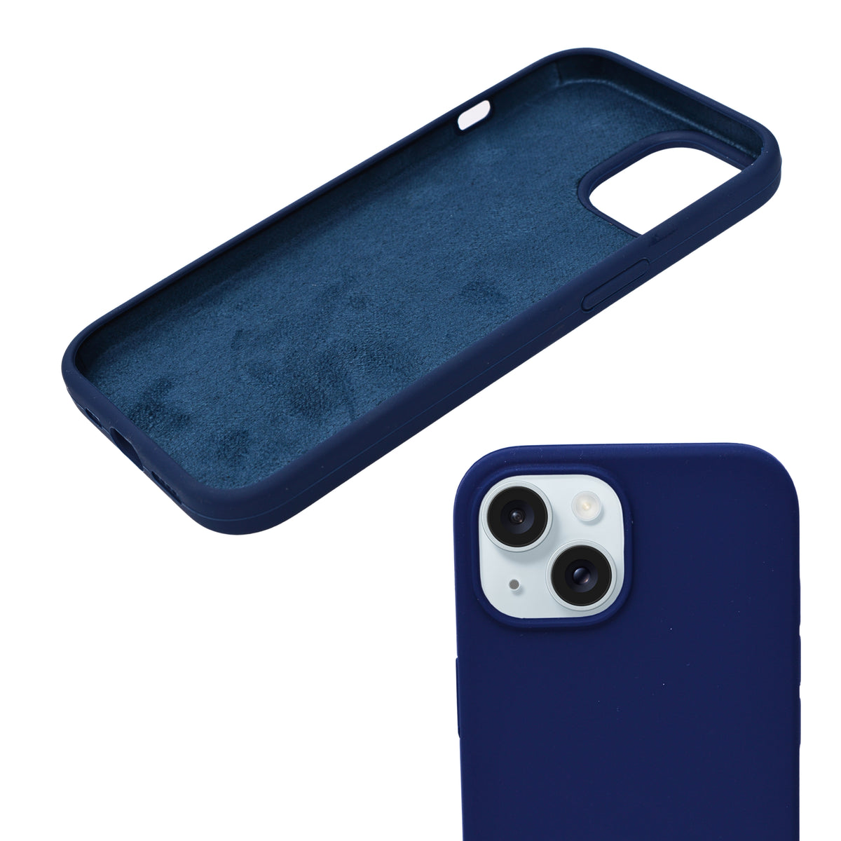 Premium Soft Silicone with Microfiber Lining Phone Case for iPhone 15