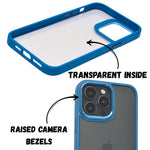 Transparent Hard back with Chrome Border Anti Slip Grip Phone Case for iPhone 13 Pro
