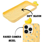 3D Cartoon Character with Polka Dots Soft Phone Case for iPhone 15 Pro