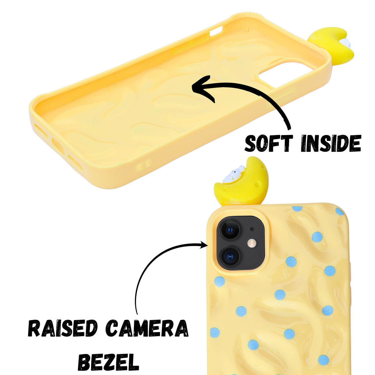 3D Cartoon Character with Polka Dots Soft Phone Case for iPhone 11