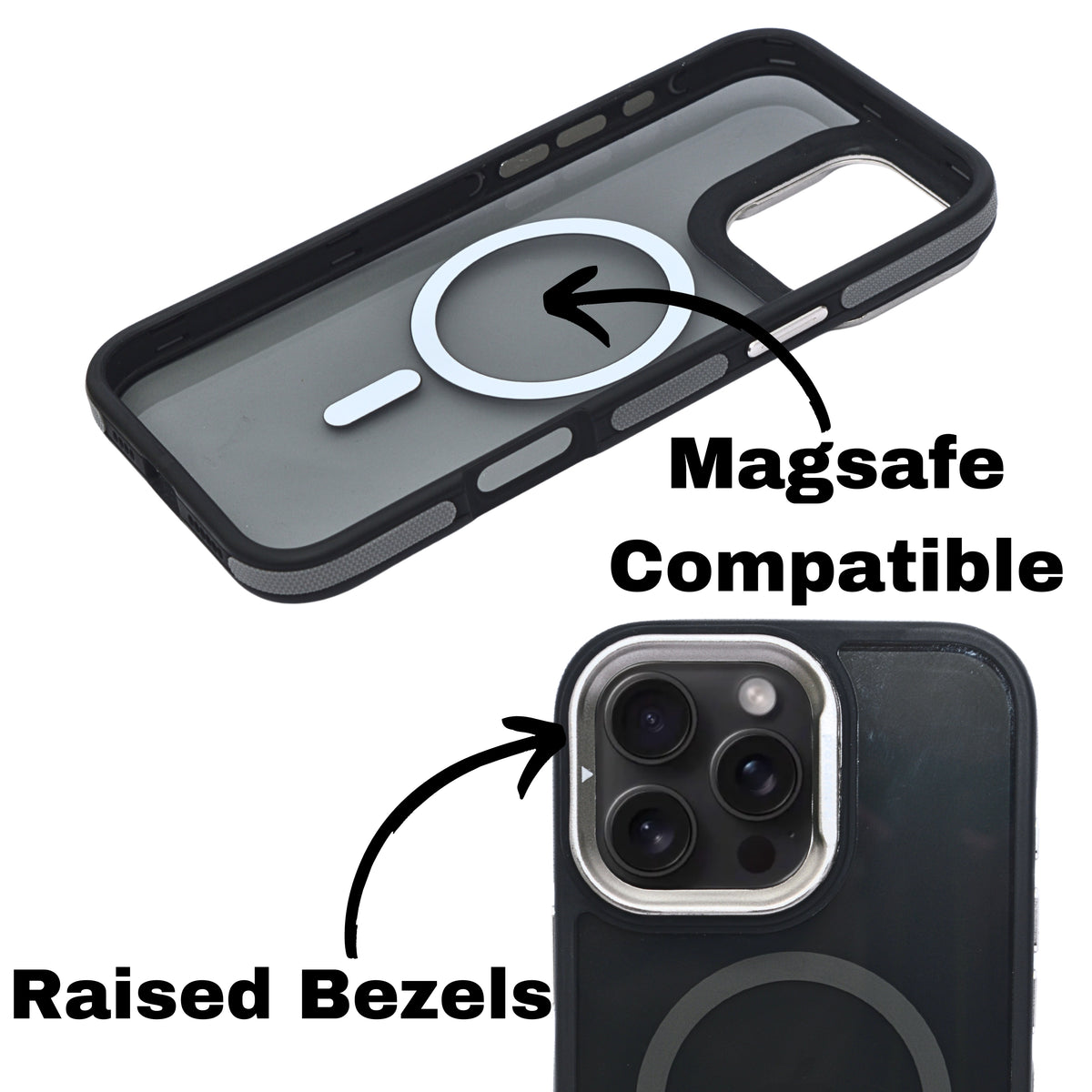 Transparent MagSafe Compatible with Metallic Camera Accent Phone Case for iPhone 16 Pro Max