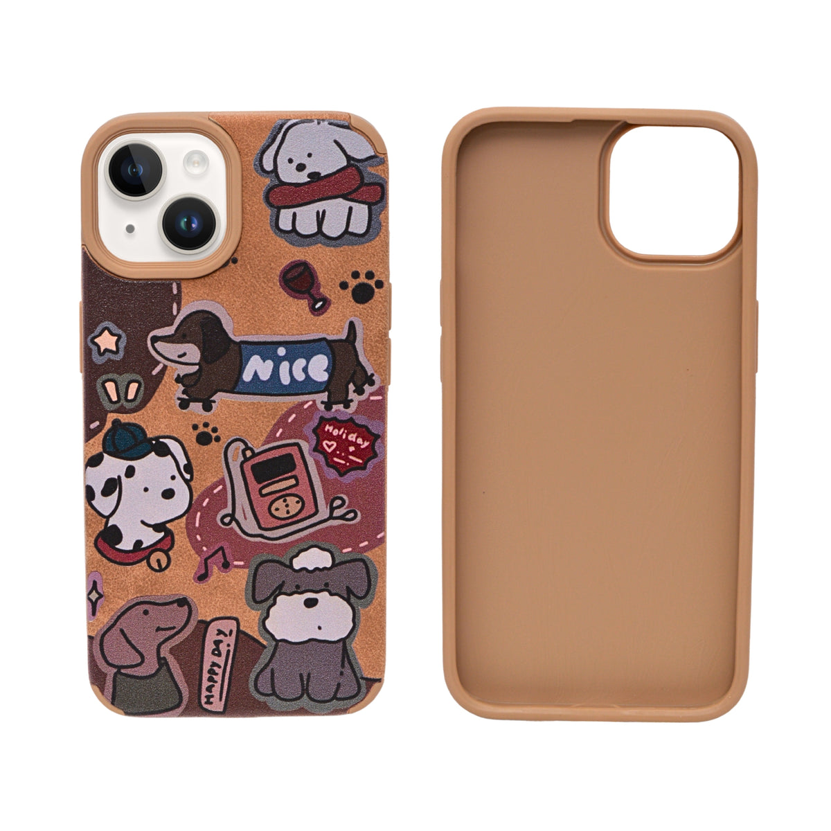Cute Puppy Cartoon Design Protective Phone Case for iPhone 13/ 14