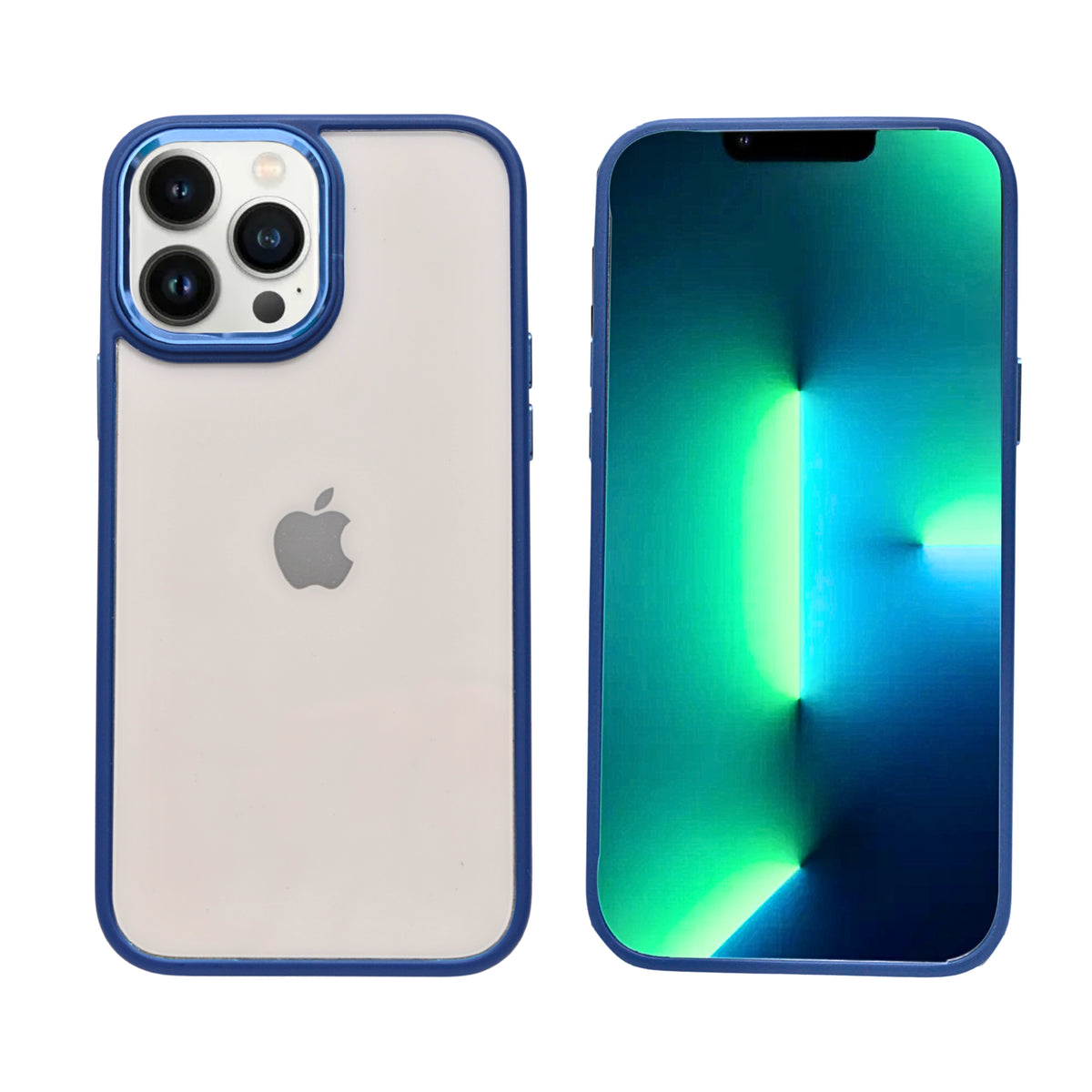 Transparent Hard back with Chrome Border Anti Slip Grip Phone Case for iPhone 13 Pro Max