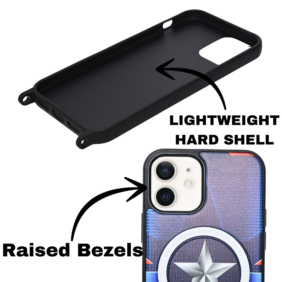 Captain Shield Design MagSafe Compatible Hard Phone Case for iPhone 12 / 12Pro
