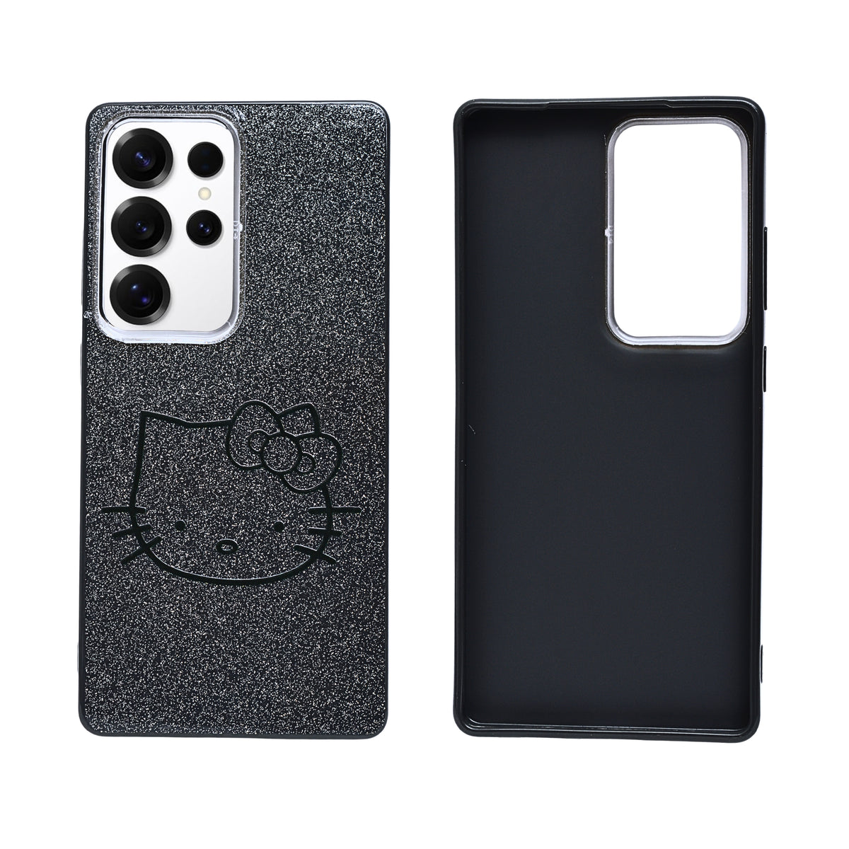 Glitter Sparkle Kitty Phone Case for Samsung Galaxy S25 Ultra