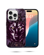Night Wolf Hunting Pattern Print Phone Case For iPhone 15 Pro