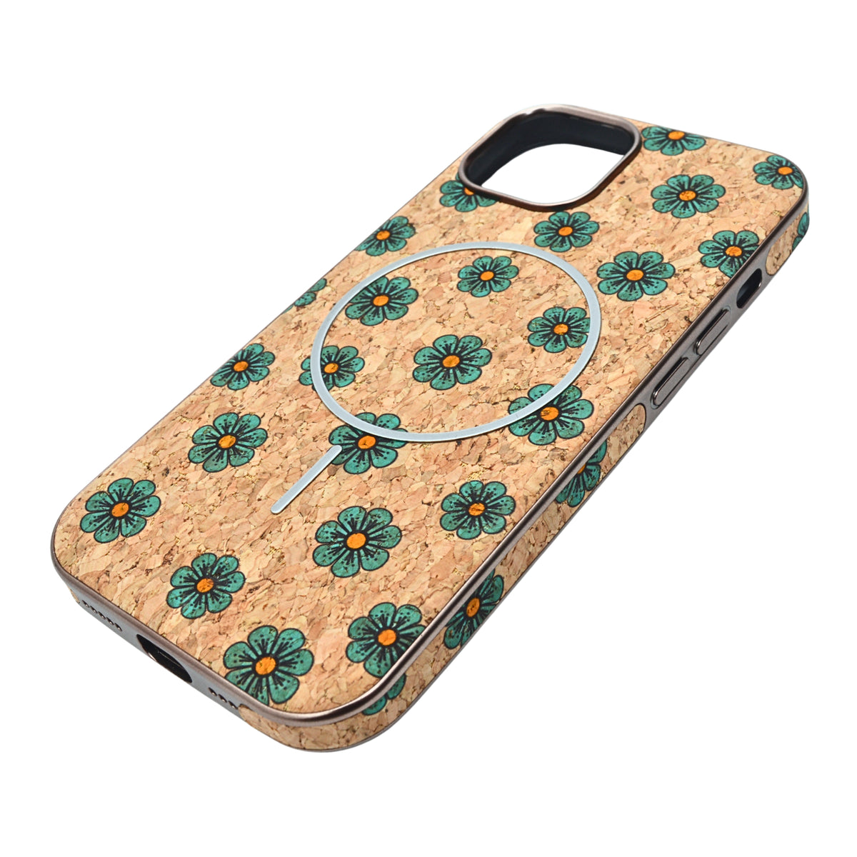 Cork Texture Printed MagSafe Compatible Phone Case for iPhone 13 / 14