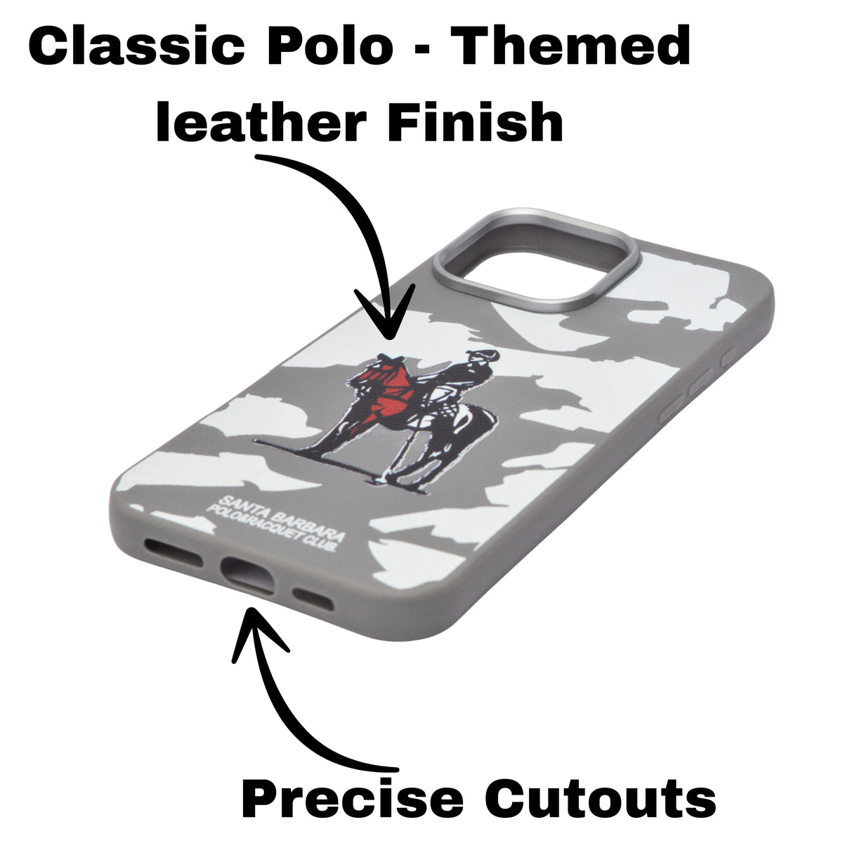 Santa Barbara Polo & Racquet Club Leather Phone Case For iPhone 16 Pro Max