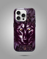 Night Wolf Hunting Pattern Print Phone Case For iPhone 15 Pro