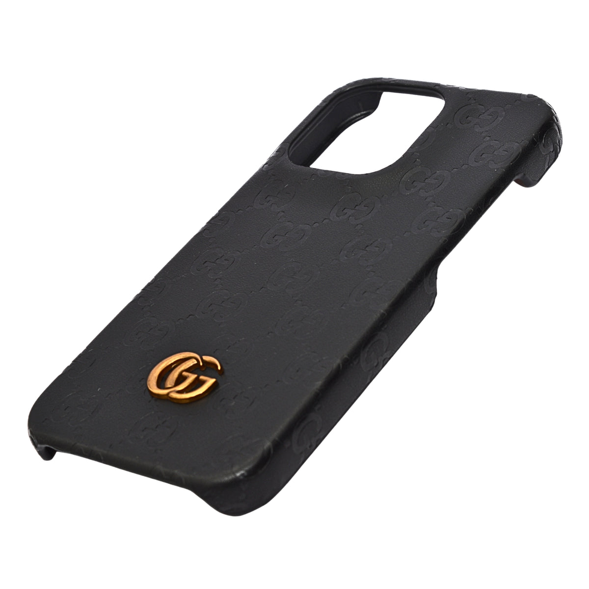 Luxury GG Embossed Phone Case for iPhone 15 Pro