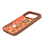 Bohemian Ethnic Print Cork Texture with Pearl Detail Phone Case for iPhone 17 Pro