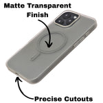 Hard Matte Transparent MagSafe Compatible Phone Case for iPhone 16 Pro Max