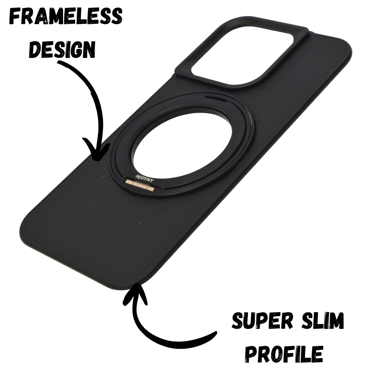 Metallic Camera Protector Frame with 360° Rotatable Kickstand Phone Case for iPhone 16 Pro Max