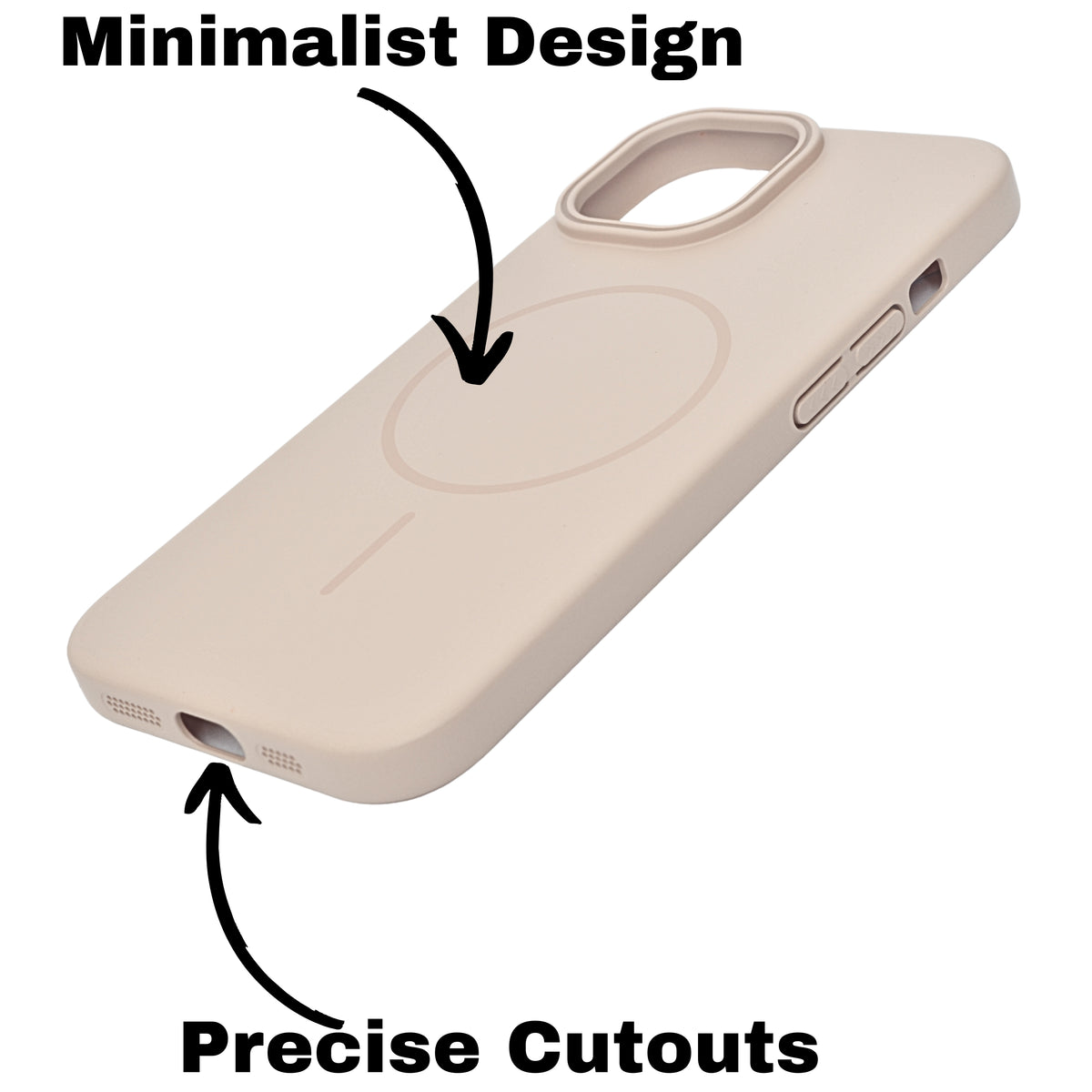 Matte Finish Hard Plastic MagSafe Compatible Phone Case for iPhone 15