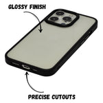 Transparent Hard back with Chrome Border Anti Slip Grip Phone Case for iPhone 13 Pro