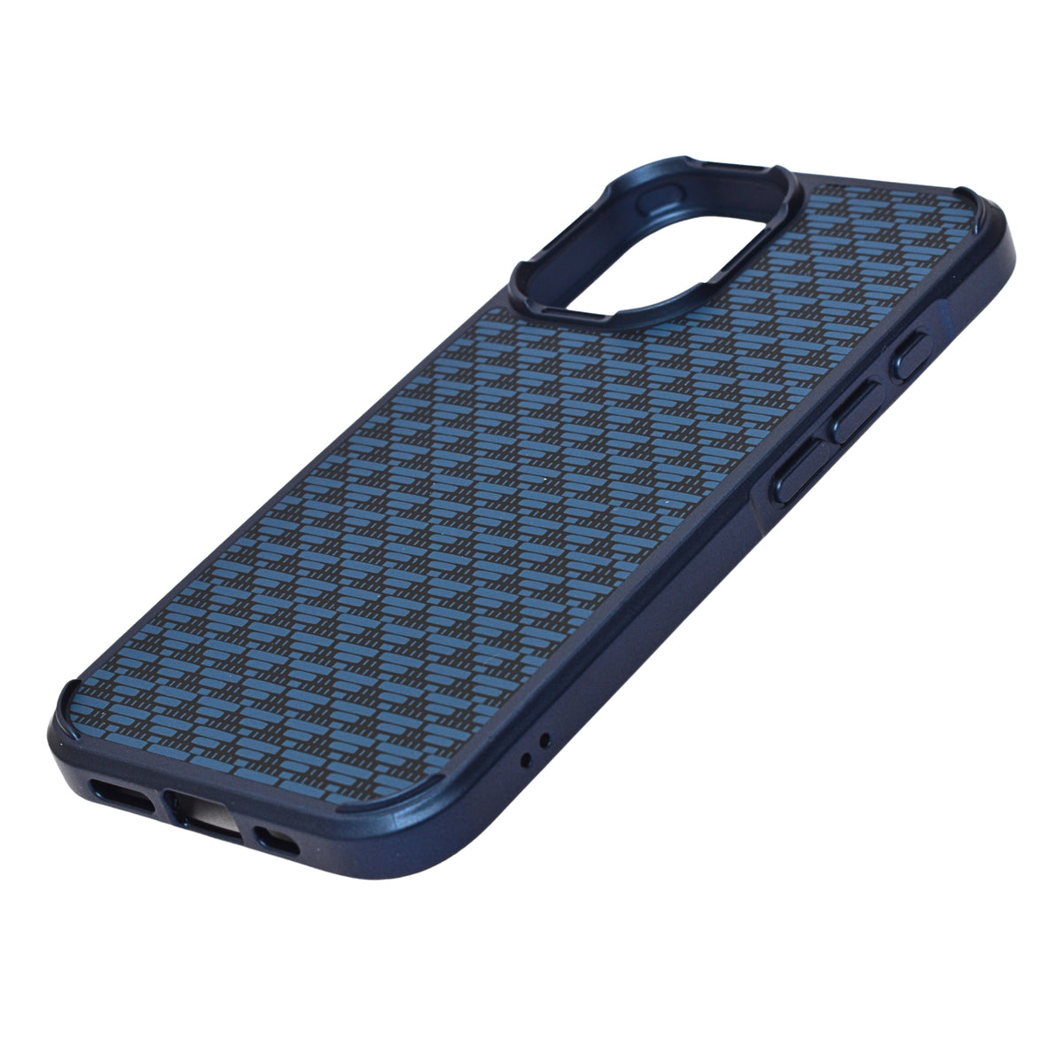 Geometric Carbon Fiber Texture Phone Case for iPhone 16