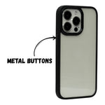 Transparent Hard back with Chrome Border Anti Slip Grip Phone Case for iPhone 13 Pro