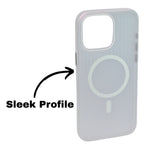 Tinted Transparent Corrugated Texture MagSafe Compatible Phone Case for iPhone 16 Pro