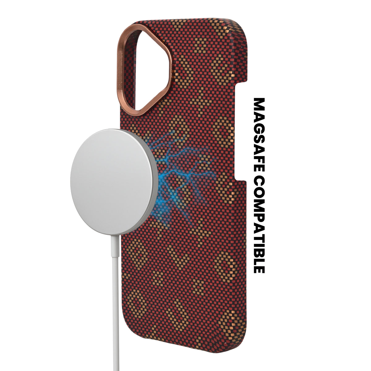 Kevlar Texture Magsafe Armor Phone Case for iPhone 17