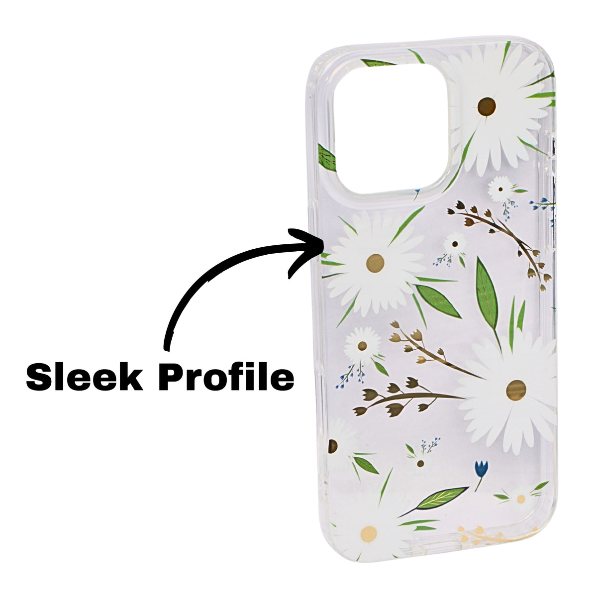Vibrant Transparent Floral Pattern Phone Case for iPhone 16 Pro Max