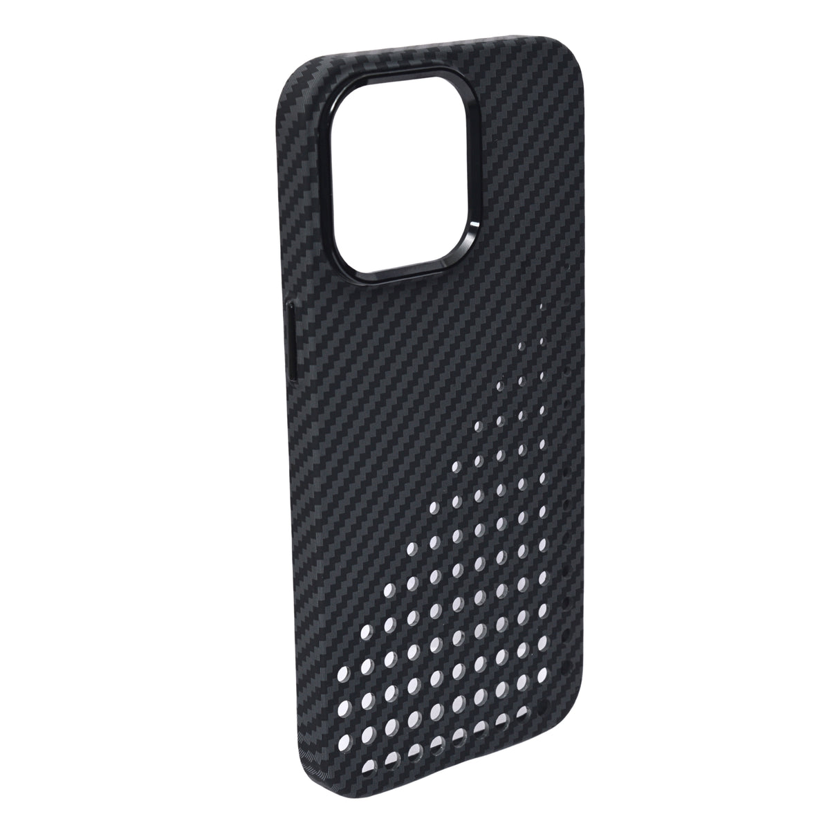 Premium Perforated Carbon Fiber Phone Case for iPhone 15 Pro Max