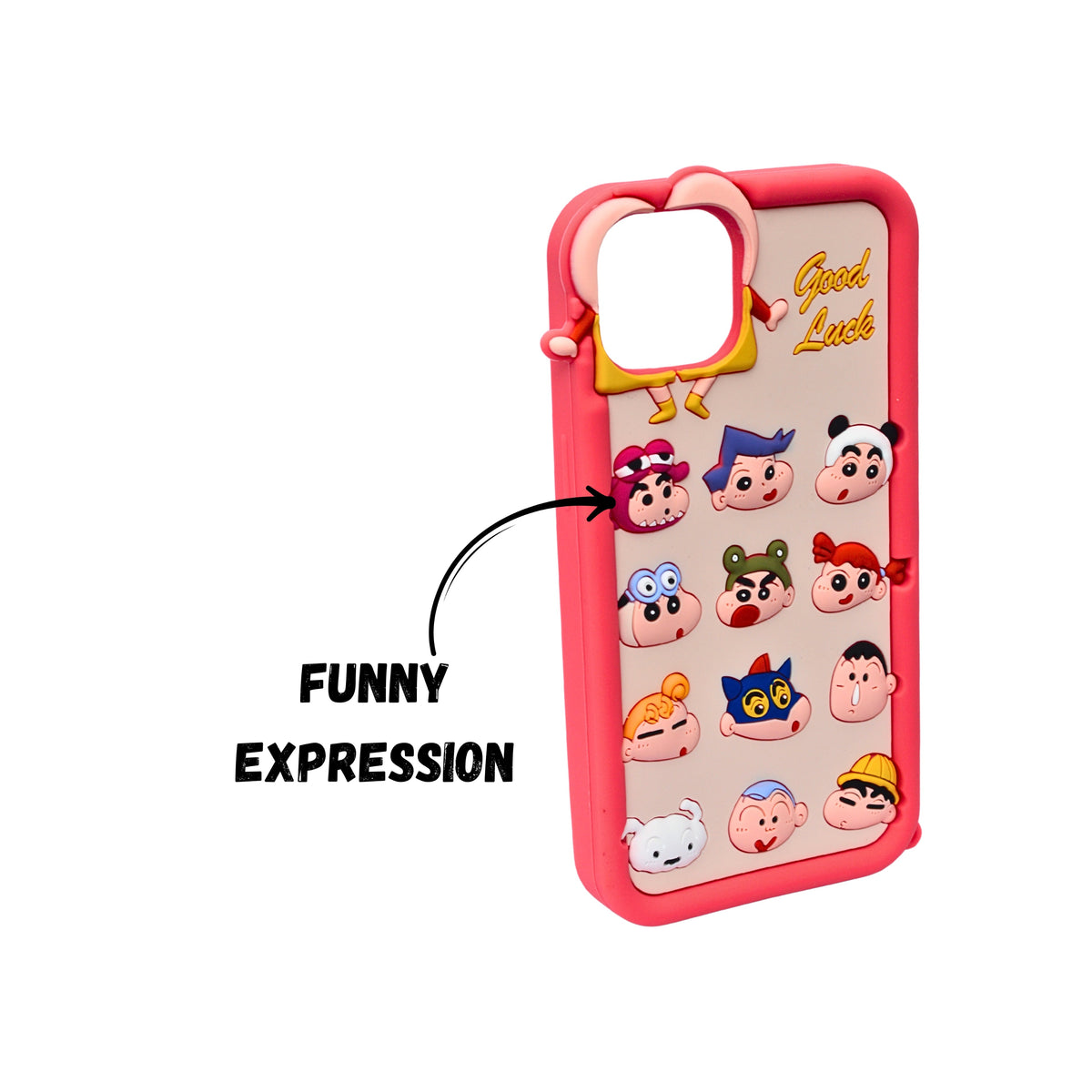 3D Cartoon Shinchan Character Design Phone Case For iPhone 13