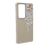 Luxury Glitter Finish with 3D Pearl Flower Design Phone Case for Samsung S24 / S25