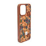 Bohemian Ethnic Print Cork Texture with Pearl Detail Phone Case for iPhone 15 Pro Max