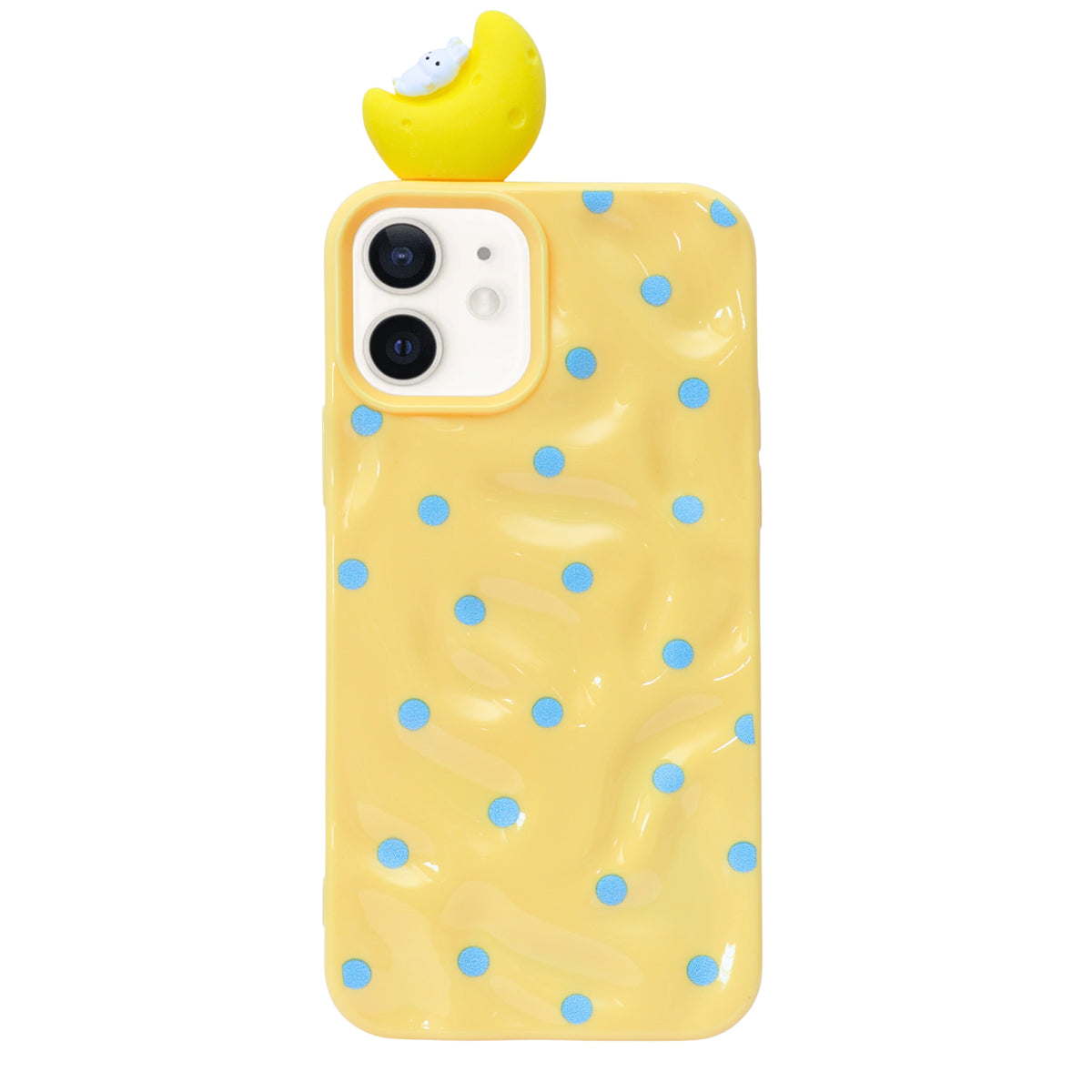 3D Cartoon Character with Polka Dots Soft Phone Case for iPhone 12/ 12 Pro