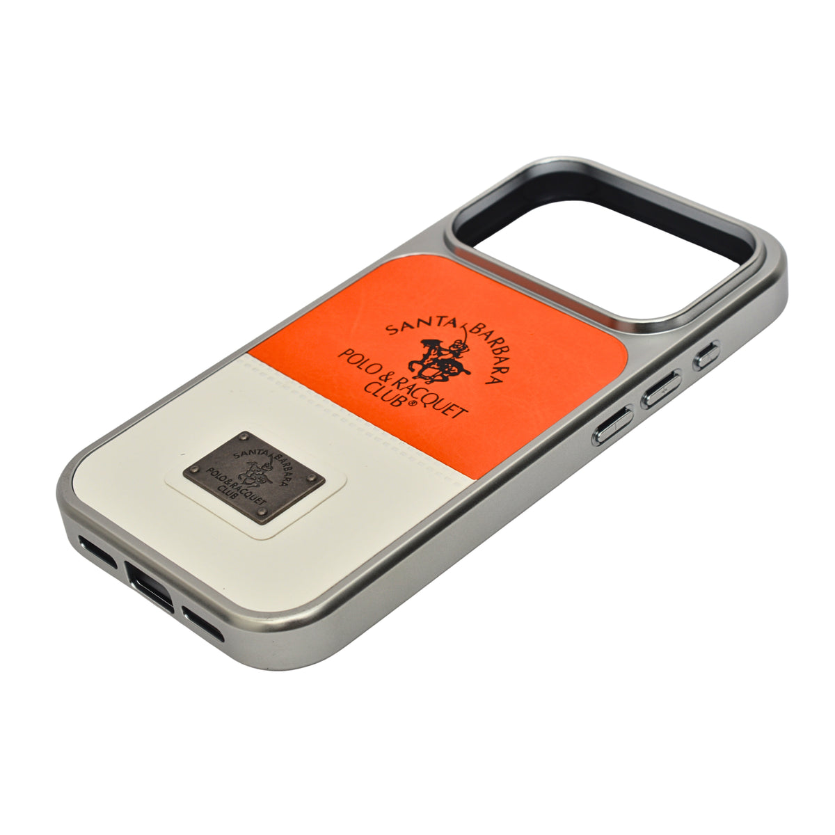 Santa Barbara Polo Club Dual Tone Leather Finish Phone Case for iPhone 17 Pro
