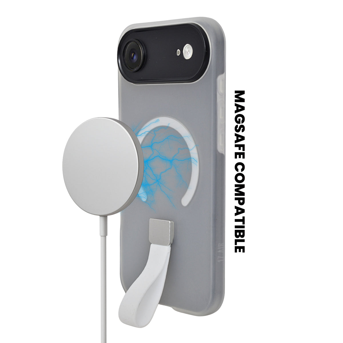 Frosty Matte with Silicone Finger Loop Phone Case for iPhone 17 Air