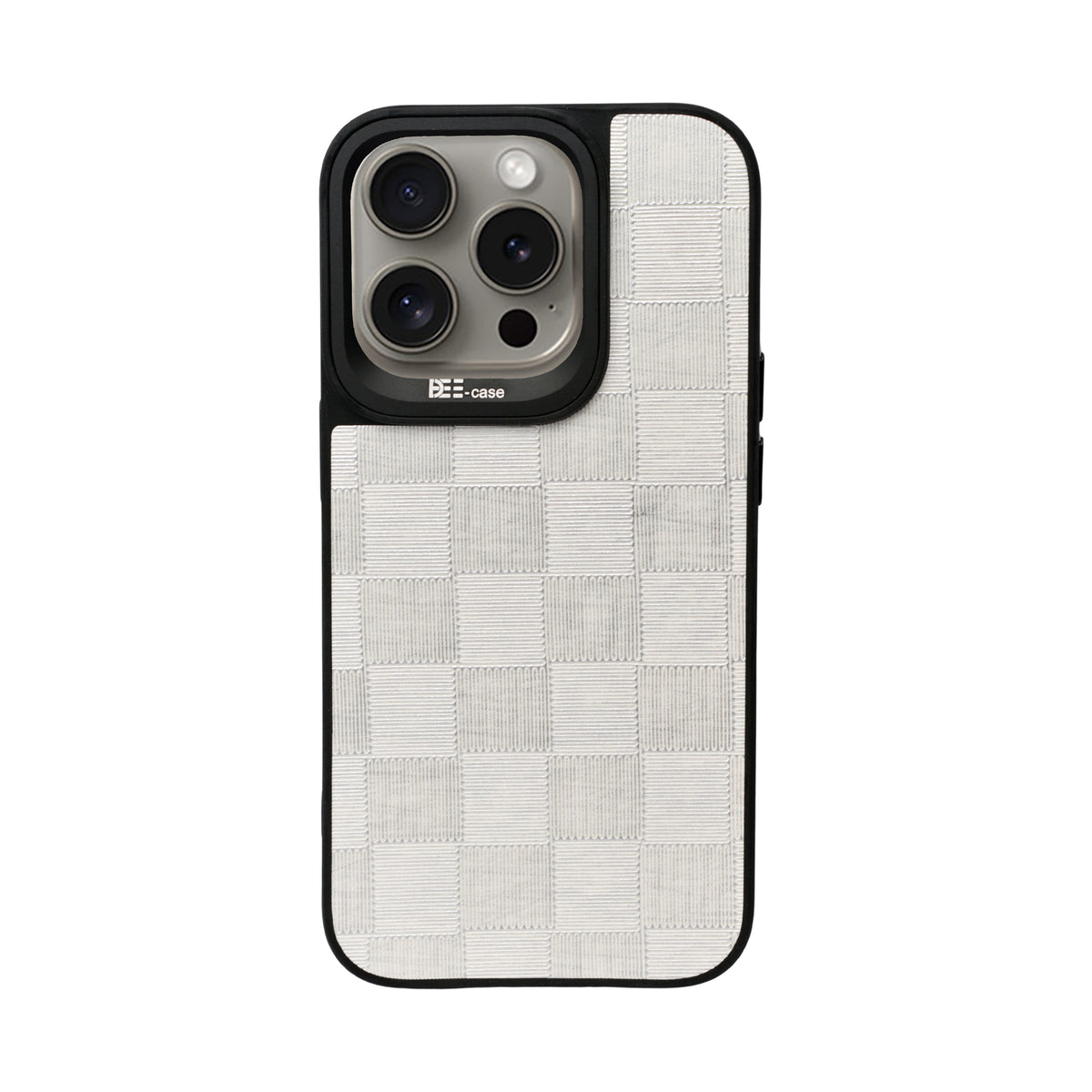 Checkered Texture Grip Case For iPhone 15 Pro