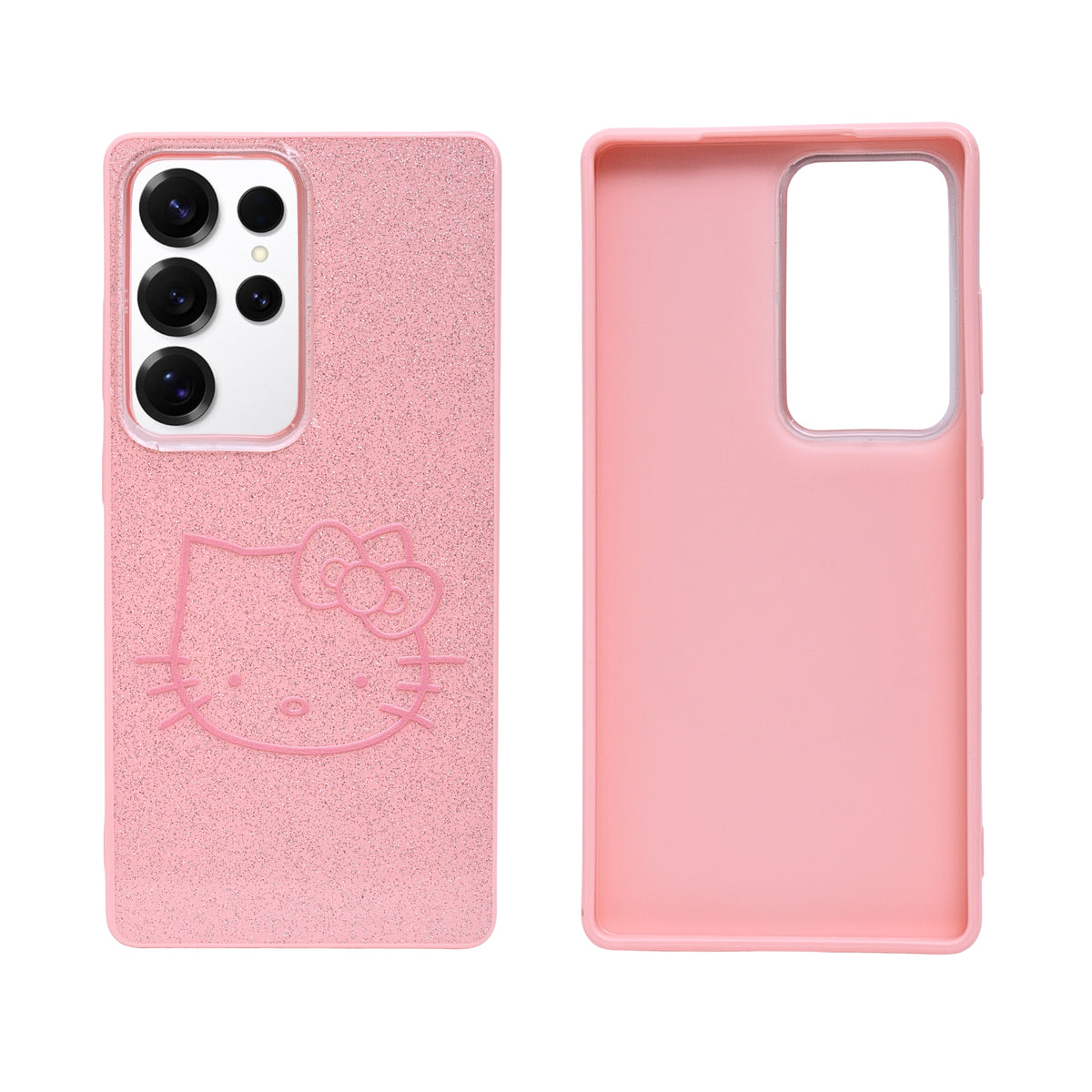 Glitter Sparkle Kitty Phone Case for Samsung Galaxy S25 Ultra