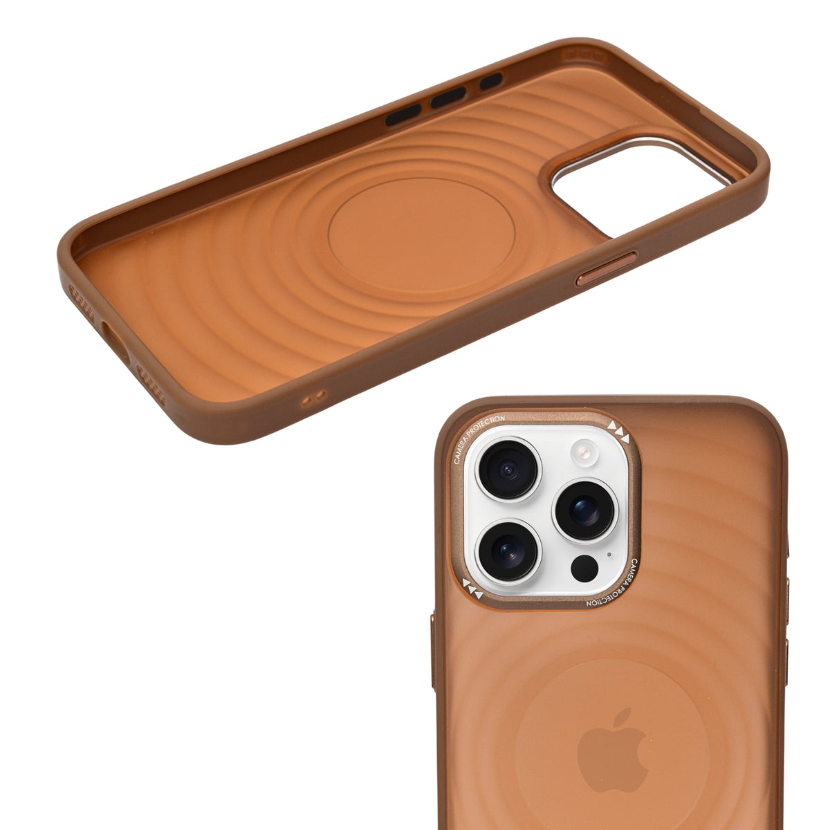 Stylish Durability Acrylic Corrugated Lines Skin Feel Case For iPhone 15 Pro Max