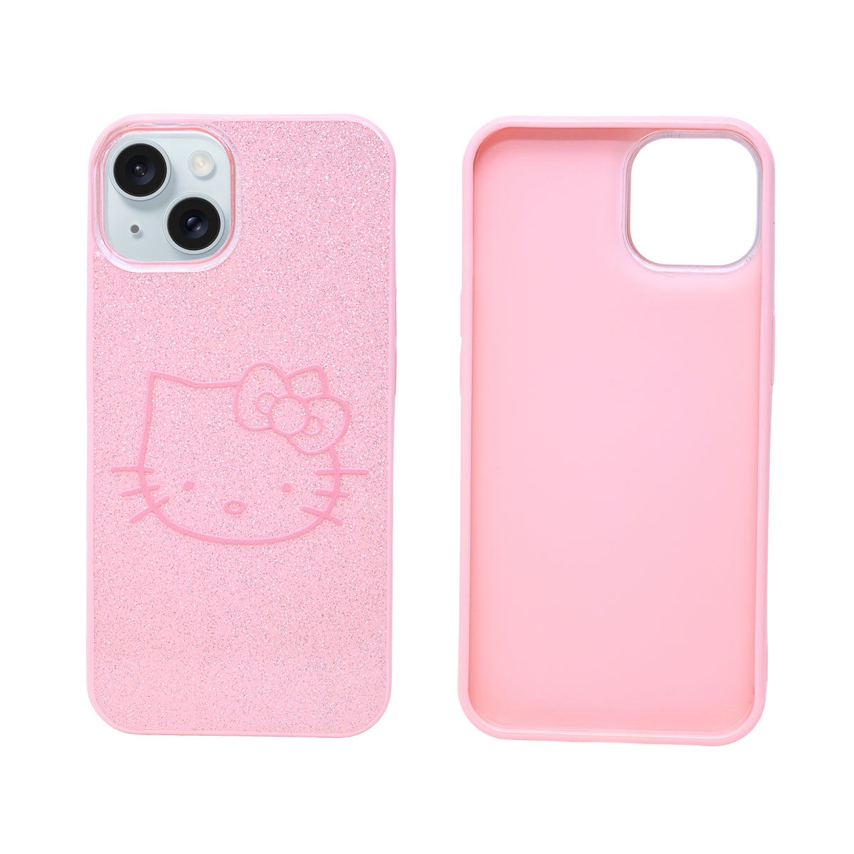 Glitter Sparkle Kitty Phone Case for iPhone 15