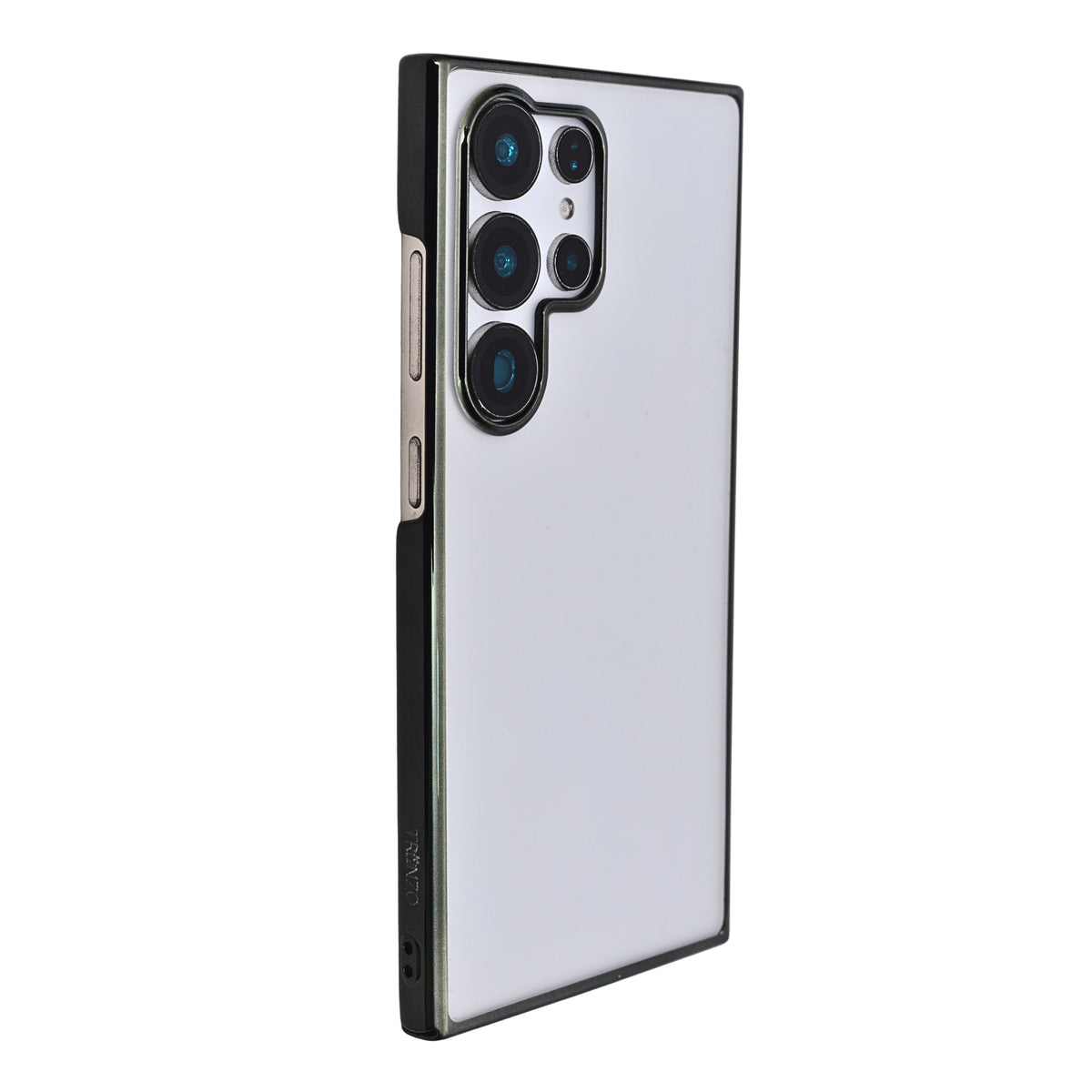 Crystal Clear with Chrome Frame Phone Case for Samsung Galaxy S24 Ultra