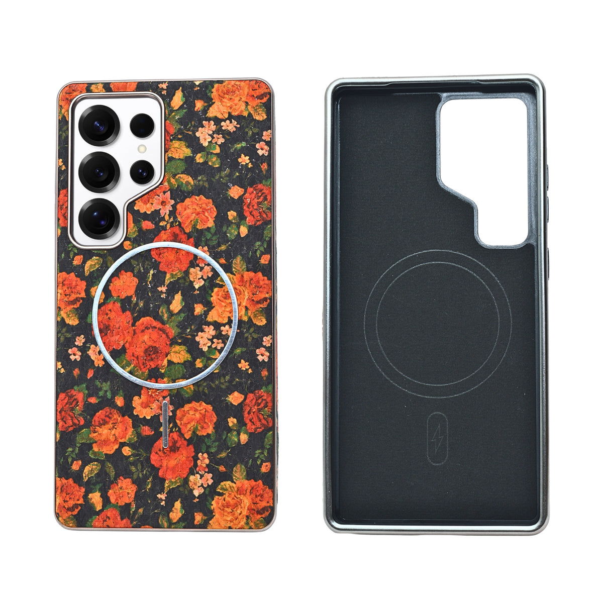 Cork Texture Printed MagSafe Compatible Phone Case for Samsung Galaxy S25 Ultra