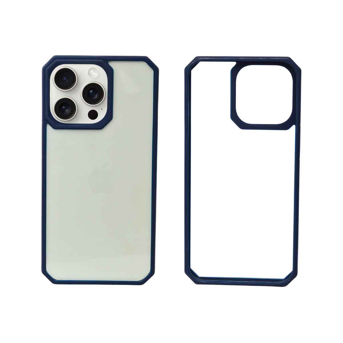 Premium Transparent Phone Case with Accent Frame for iPhone 13 Pro