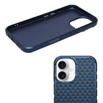 Geometric Carbon Fiber Texture Phone Case for iPhone 16