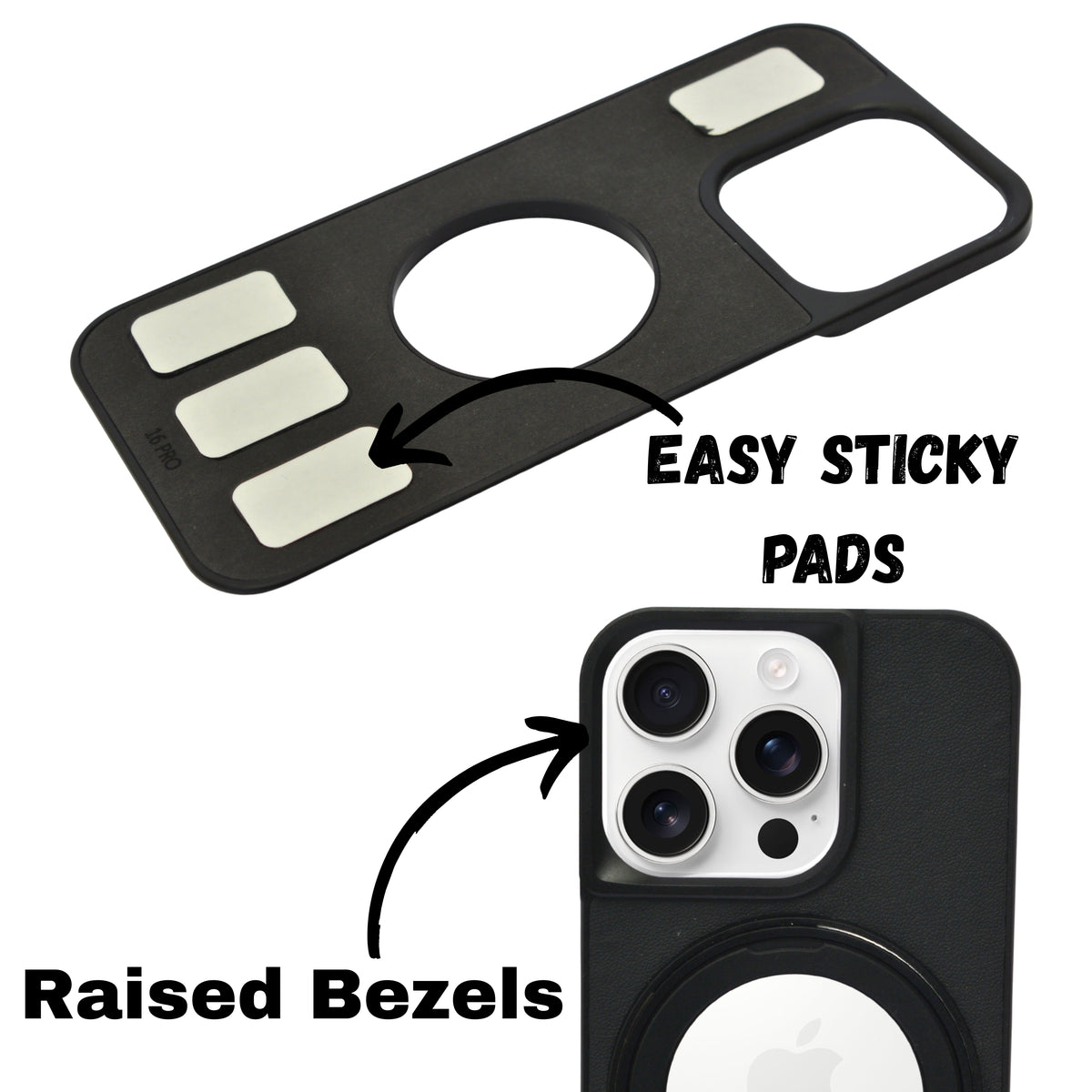 Metallic Camera Protector Frame with 360° Rotatable Kickstand Phone Case for iPhone 16 Pro Max