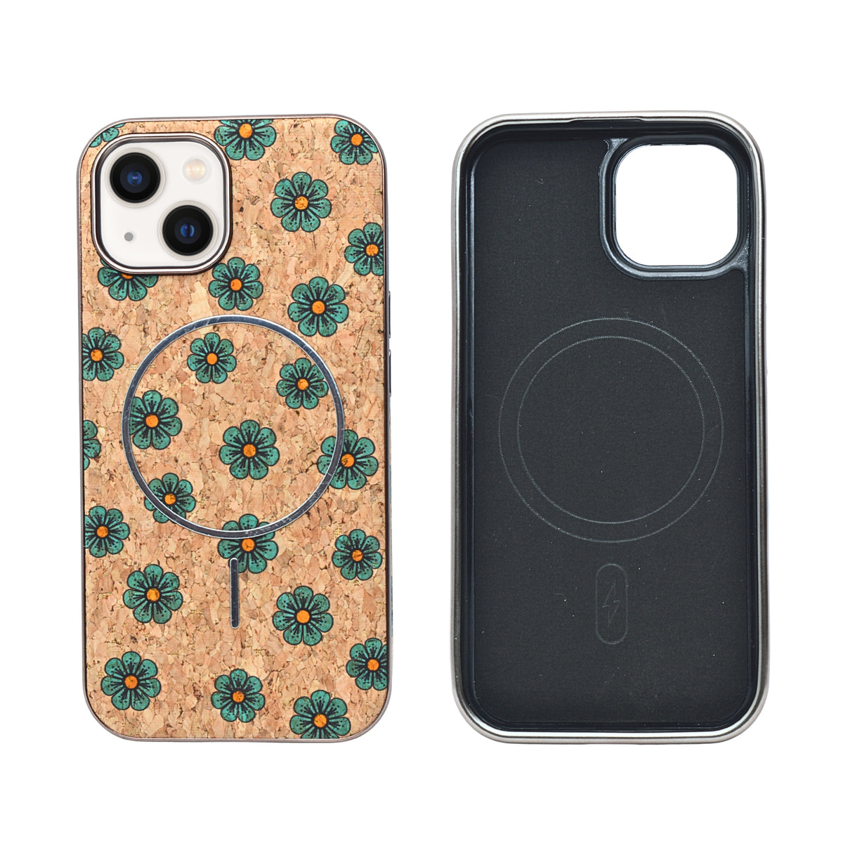 Cork Texture Printed MagSafe Compatible Phone Case for iPhone 13 / 14