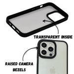 Transparent Hard back with Chrome Border Anti Slip Grip Phone Case for iPhone 13 Pro