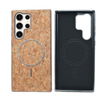 Cork Texture Printed MagSafe Compatible Phone Case for Samsung Galaxy S23 Ultra