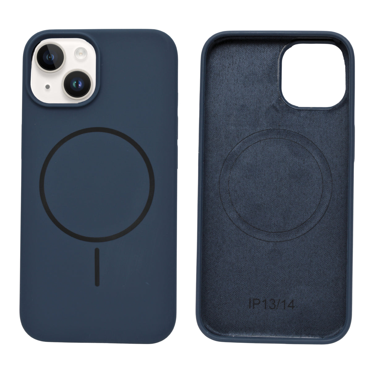 Soft Silicone with MagSafe Ring Phone Case for iPhone 14 Plus / 15 Plus