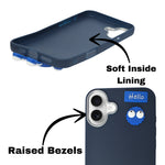 Hello Teddy Cap 3D Cartoon Phone Case For iPhone 16 Plus